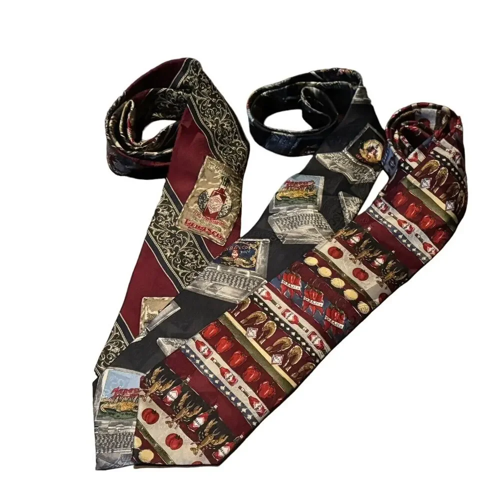 TABASCO Brand Sauce Men's Novelty Designer 100% Silk Ties (3)‎ Neckties USA Made
